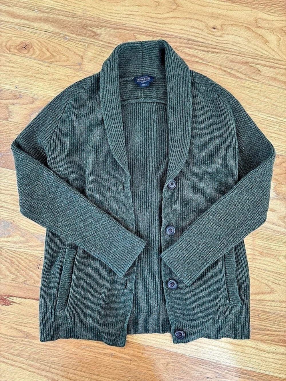 Pendleton Green Button-Front Cardigan Size Small